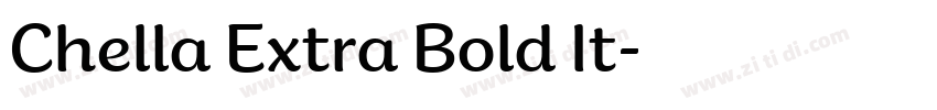 Chella Extra Bold It字体转换